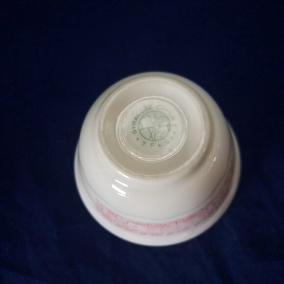 Syracuse Strawberry Hill Pink Floral Custard Cup Vintage Collectible - Picture 7 of 7